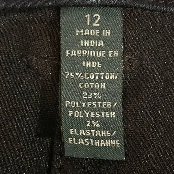 Lauren Ralph Lauren dark denim skirt condition size 12 cotton polyester western - Picture 13 of 15